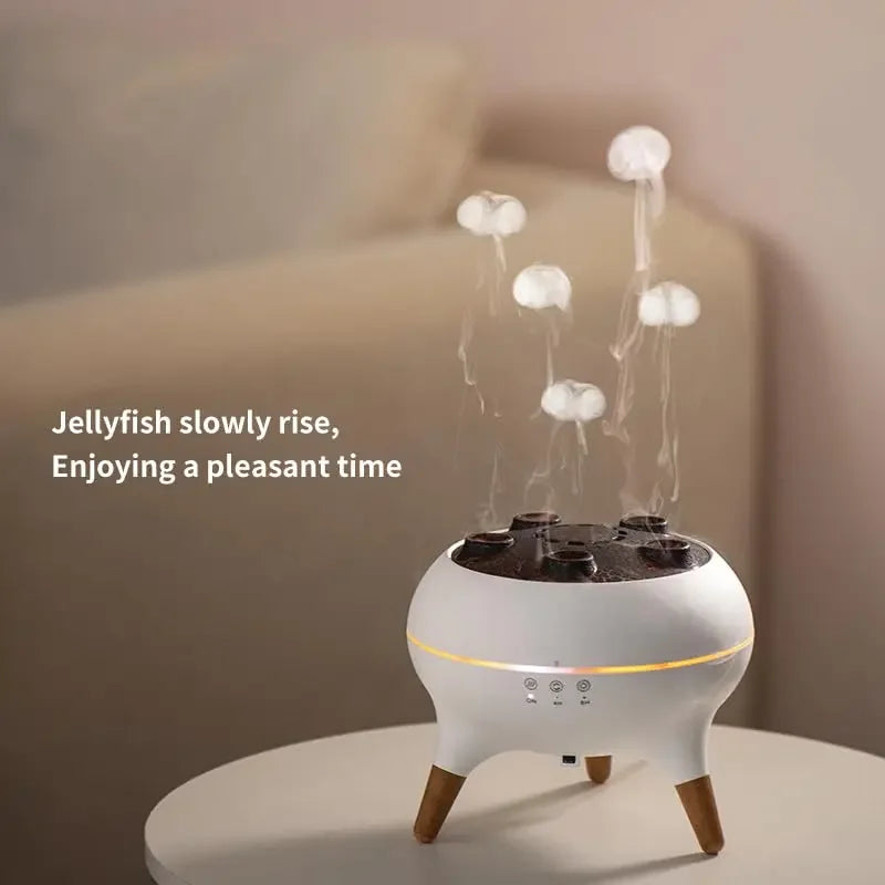 Jellyfish Aroma Diffuser | Sfeervolle Luchtbevochtiger met LED Lichtshow | Thuiskantoor & Slaapkamer