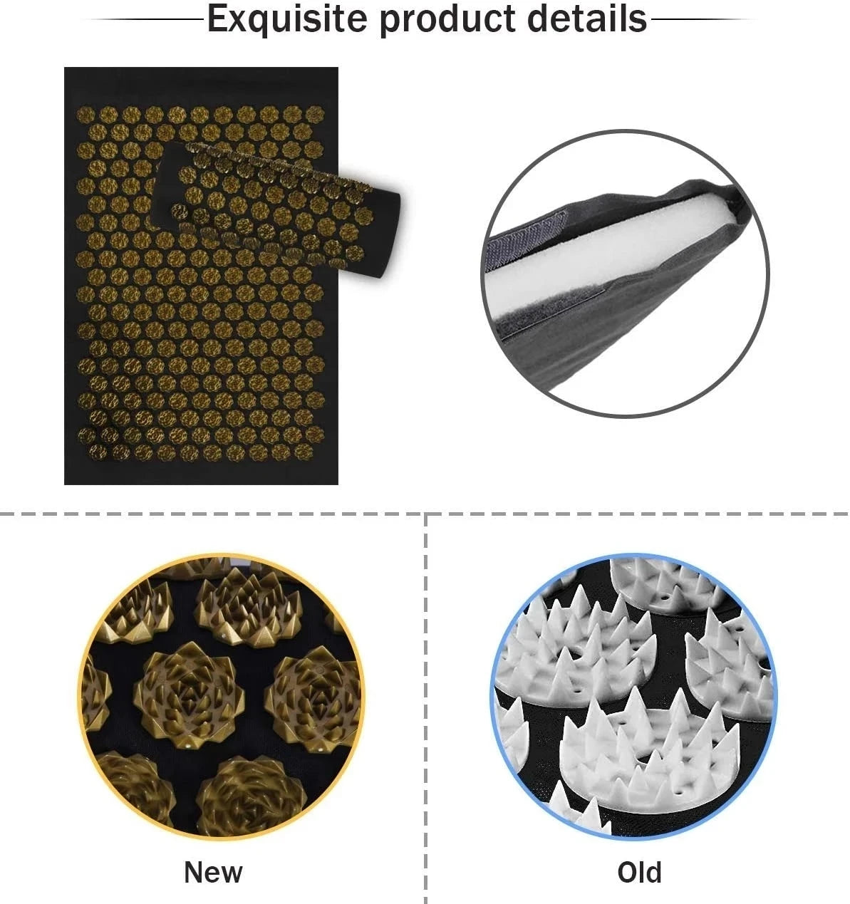 Acupressure Mat & Kussen Set | Ontspan je Rug, Nek en Schouders | Thuiskantoor Wellness