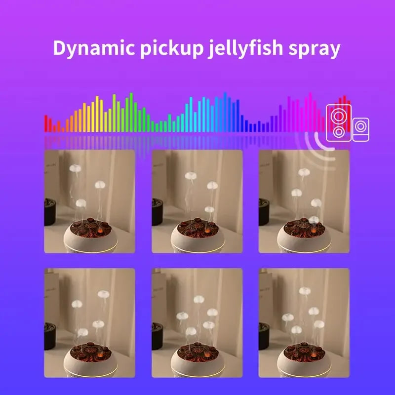 Jellyfish Aroma Diffuser | Sfeervolle Luchtbevochtiger met LED Lichtshow | Thuiskantoor & Slaapkamer