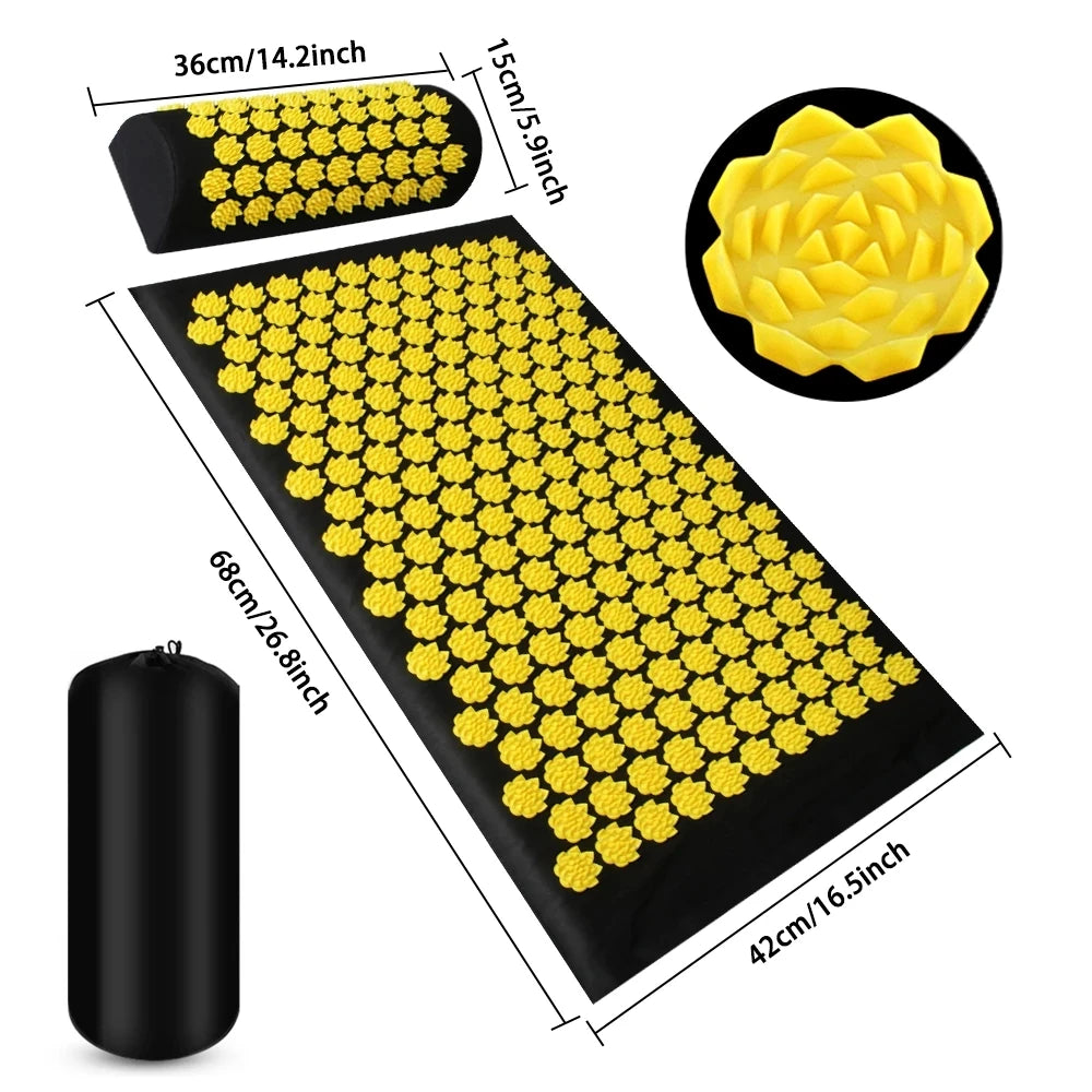 Acupressure Mat & Kussen Set | Ontspan je Rug, Nek en Schouders | Thuiskantoor Wellness