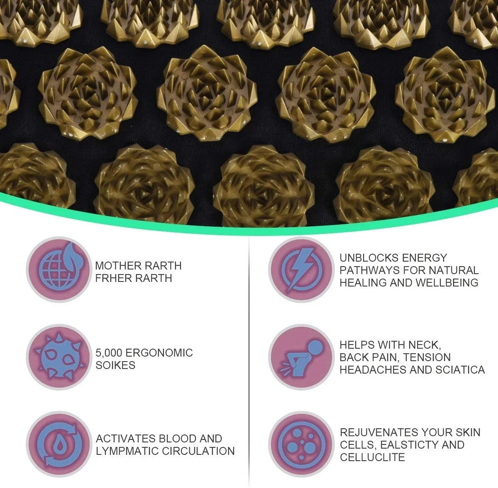Acupressure Mat & Kussen Set | Ontspan je Rug, Nek en Schouders | Thuiskantoor Wellness