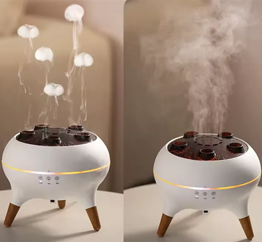 Jellyfish Aroma Diffuser | Sfeervolle Luchtbevochtiger met LED Lichtshow | Thuiskantoor & Slaapkamer